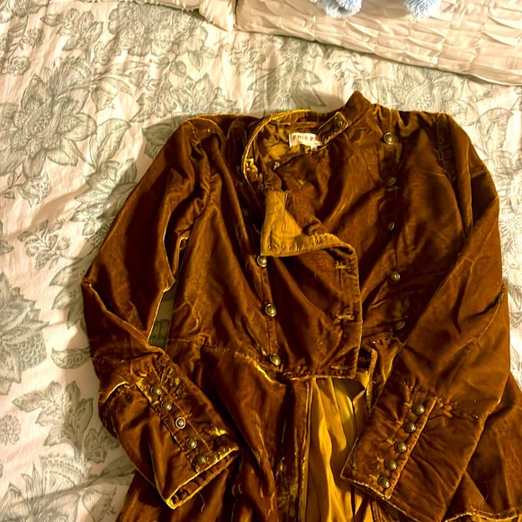 Gold free people jacket military style xs - Picture 1 of 7